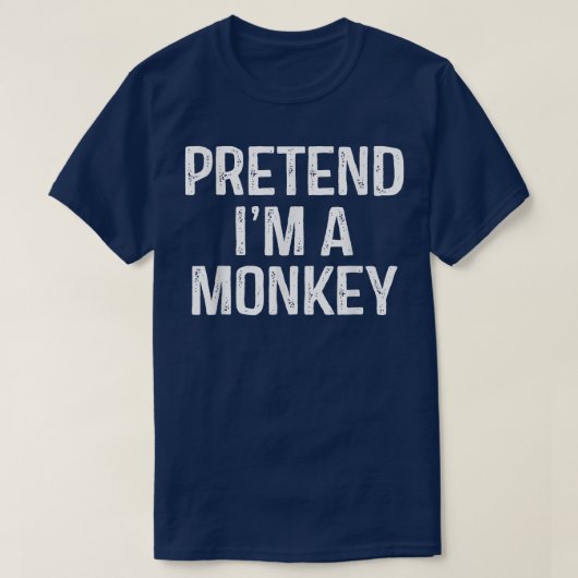 Voorleer Im A Monkey Funny Lazy Halloween Costume T-shirt (Design voorkant)
