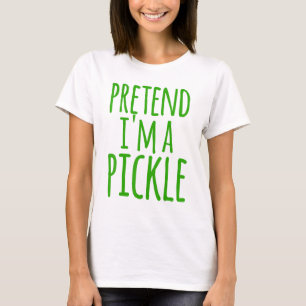 Voorleer Im a Pickle Costume Halloween Lazy Easy Q T-shirt