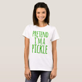 Voorleer Im a Pickle Costume Halloween Lazy Easy Q T-shirt (Voorkant volledig)