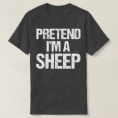 Voorleer Im a Sheep Costume Funny Lazy Halloween 7 T-shirt (Design voorkant)