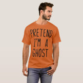 Voorleer Im een Ghost Costume Halloween Lazy Easy T-shirt (Voorkant volledig)