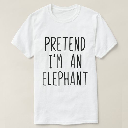 Voorleer Im een olifant kostuum Halloween Lazy Eas T-shirt (Design voorkant)