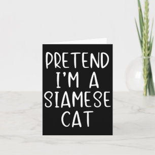 Voorleer Siamese Cat Costume Halloween Lazy Easy Kaart