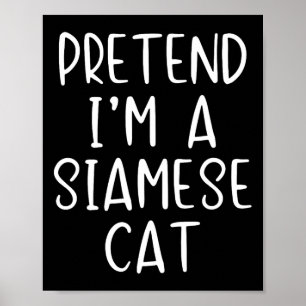 Voorleer Siamese Cat Costume Halloween Lazy Easy Poster