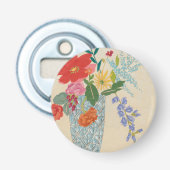 Voorlente bloesems II Button Flesopener (Voorkant)
