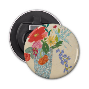 Voorlente bloesems II Button Flesopener