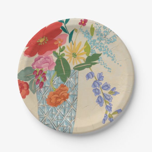 Voorlente bloesems II Papieren Bordje (Voorkant)