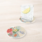 Voorlente bloesems II Zandsteen Onderzetter (Zijkant)