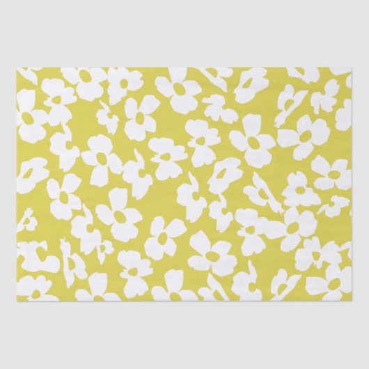 Voorlente- en drooghoutbloempatronen tissuepapier (Voorkant)