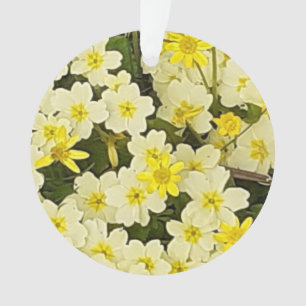 Voorlente primroses Acrylsierplant Ornament