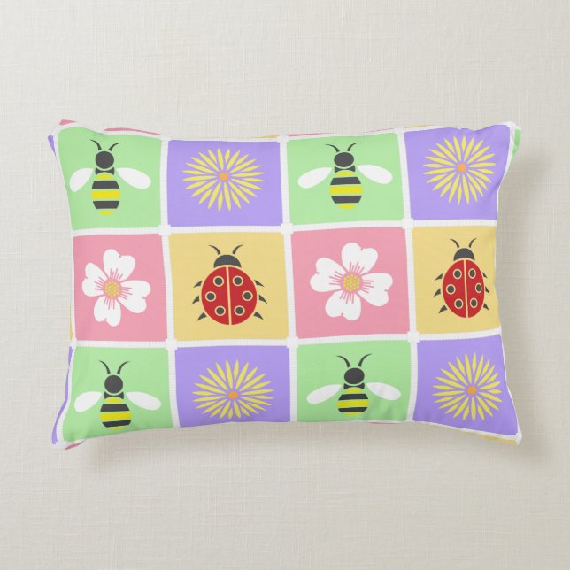 Voorlentepatches Accent Pillow Kussen (Voorkant)
