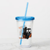 Voorlichting cartoon acryl drinkbeker (Achterkant)