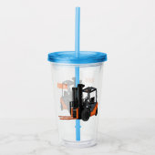 Voorlichting cartoon acryl drinkbeker (Voorkant)