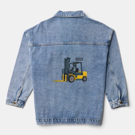 Voorlichting cartoon denim jacket (Achterkant)