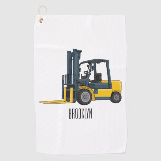 Voorlichting cartoon golfhanddoek (Voorkant)