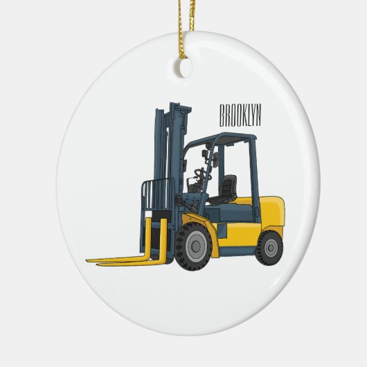 Voorlichting cartoon keramisch ornament (Links)