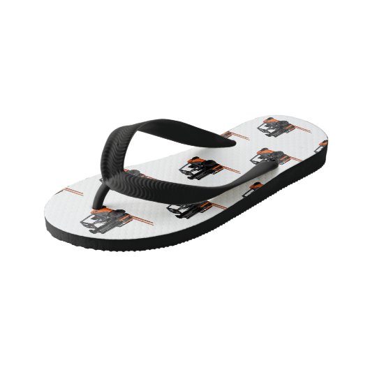 Voorlichting cartoon kinder teenslippers (Schuin)