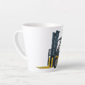 Voorlichting cartoon latte mok (Linkerhoek)