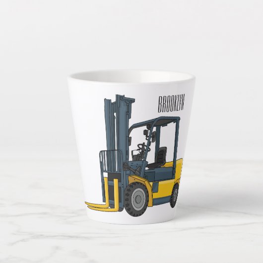 Voorlichting cartoon latte mok (Voorkant)