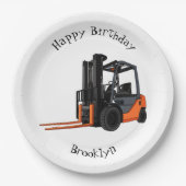 Voorlichting cartoon papieren bordje (Voorkant)