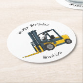 Voorlichting cartoon ronde kartonnen onderzetter (Gebogen)