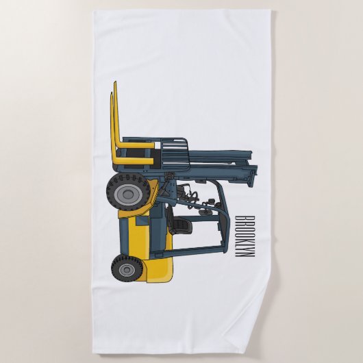 Voorlichting cartoon strandlaken (Voorkant)