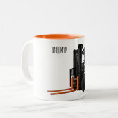 Voorlichting cartoon tweekleurige koffiemok (Voorkant links)