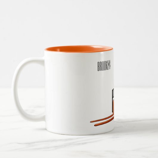 Voorlichting cartoon tweekleurige koffiemok (Links)