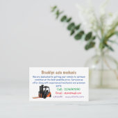 Voorlichting cartoon visitekaartje (Staand voorkant)