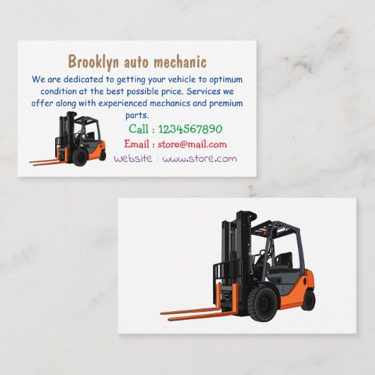 Voorlichting cartoon visitekaartje (Voorkant / Achterkant)