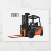 Voorlichting cartoon voedselcontainer etiket (Enkel label)