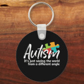 Voorlichting en ondersteuning van autistische kind sleutelhanger (Voorkant)