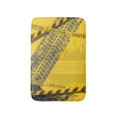 Voorlichting gele achtergrond van lijnspoor badmat (Voorkant Verticaal)