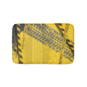Voorlichting gele achtergrond van lijnspoor badmat (Voorkant)