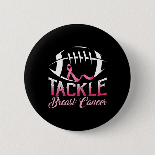 Voorlichting over borstkanker - Amerikaans Footbal Ronde Button 5,7 Cm (Voorkant)