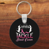 Voorlichting over borstkanker - Amerikaans Footbal Sleutelhanger (Voorkant)