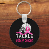 Voorlichting over borstkanker Overlevende Football Sleutelhanger (Voorkant)
