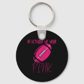 Voorlichting over borstkanker Overlevende Football Sleutelhanger (Voorkant)