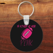 Voorlichting over borstkanker Overlevende Football Sleutelhanger (Voorkant)