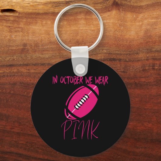 Voorlichting over borstkanker Overlevende Football Sleutelhanger (Voorkant)