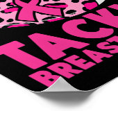 Voorlichting over borstkanker Roze lintje Poster (Hoek)