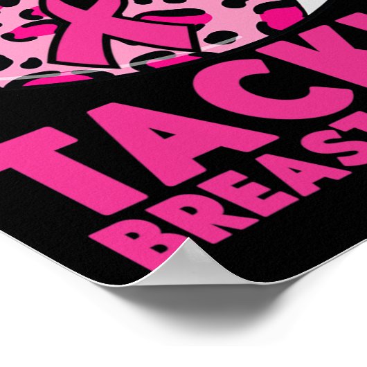 Voorlichting over borstkanker Roze lintje Poster (Hoek)