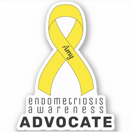 Voorlichting over endometriose Advocate vinylStick Sticker (Voorkant)