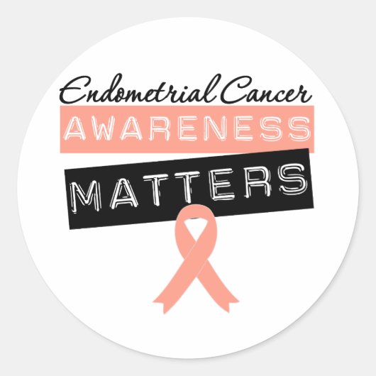 Voorlichting over endometriumkanker ronde sticker (Voorkant)