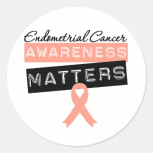 Voorlichting over endometriumkanker ronde sticker