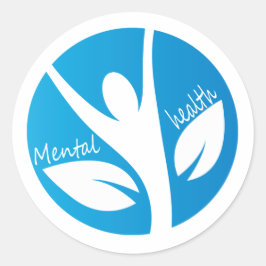 voorlichting over geestelijke gezondheid ronde sticker