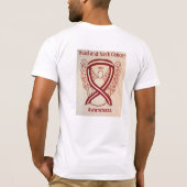 Voorlichting over hoofd- en nekkanker Ribbon Angel T-shirt (Achterkant)