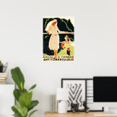Voorlichting over kinderen en tuberculose Oude Fra Poster (Thuiskantoor)