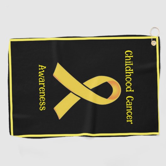 Voorlichting over kinderkanker golfhanddoek (Horizontaal)