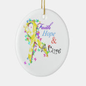 Voorlichting over kinderkanker keramisch ornament (Rechts)